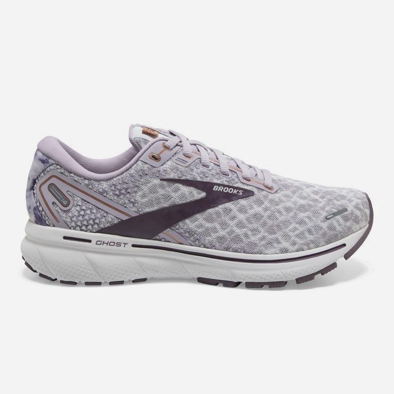 Brooks Women's Ghost 14 Cushioned Road Running Shoes Singapore - Iris/Black Plum/Delicacy (14869-MUY